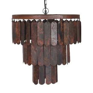 Hanglamp roest lamel Ø 45 cm / 2528 Lindeboom Wonen & Lifestyle