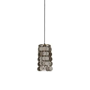 Hanglamp vineer brass/brown 15cm 2546 Lindeboom Wonen & Lifestyle