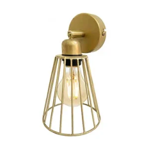 Wandspot antique brass konisch Lindeboom Wonen & Lifestyle