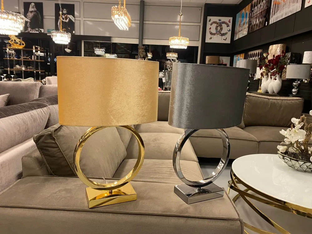 Tafel lamp - Yamina-Zilver - rond L&M