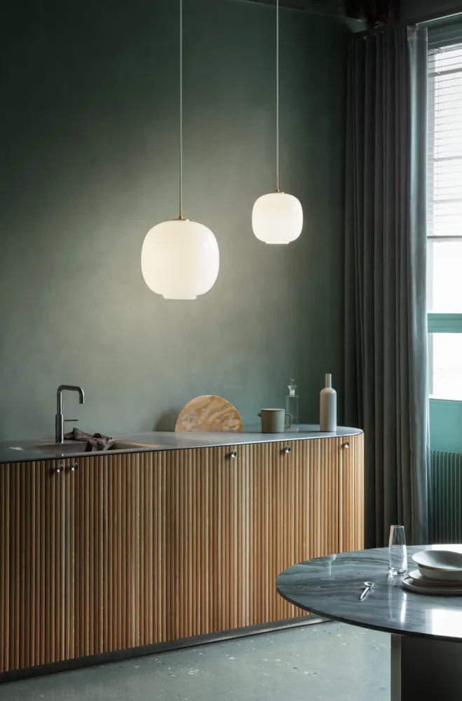 Louis Poulsen VL 45 Radiohus hanglamp Ø25 cm Brass/Glossy Amber