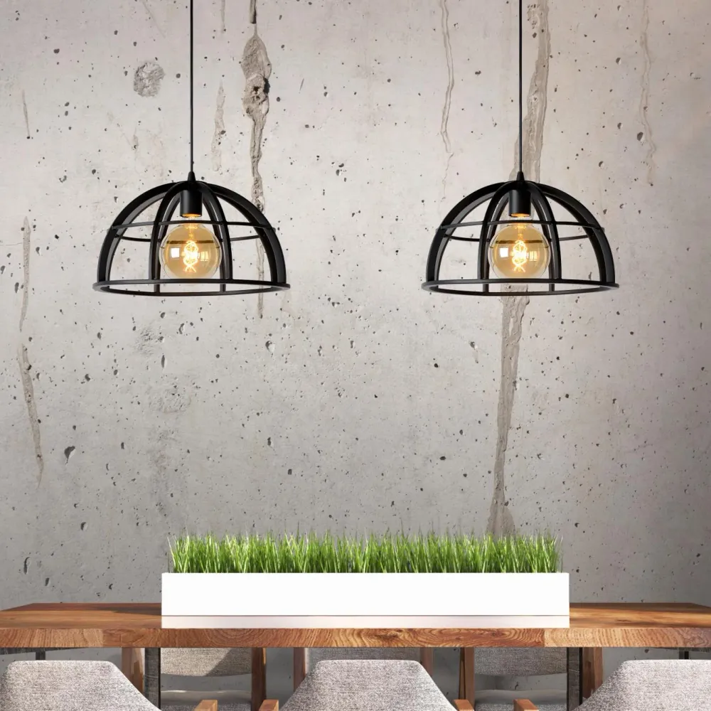 Hanglamp Dikra | Zwart Metaal Lucide