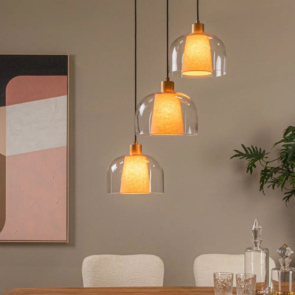 Hanglamp Gunhild | 3 hangend | Transparant Lucide