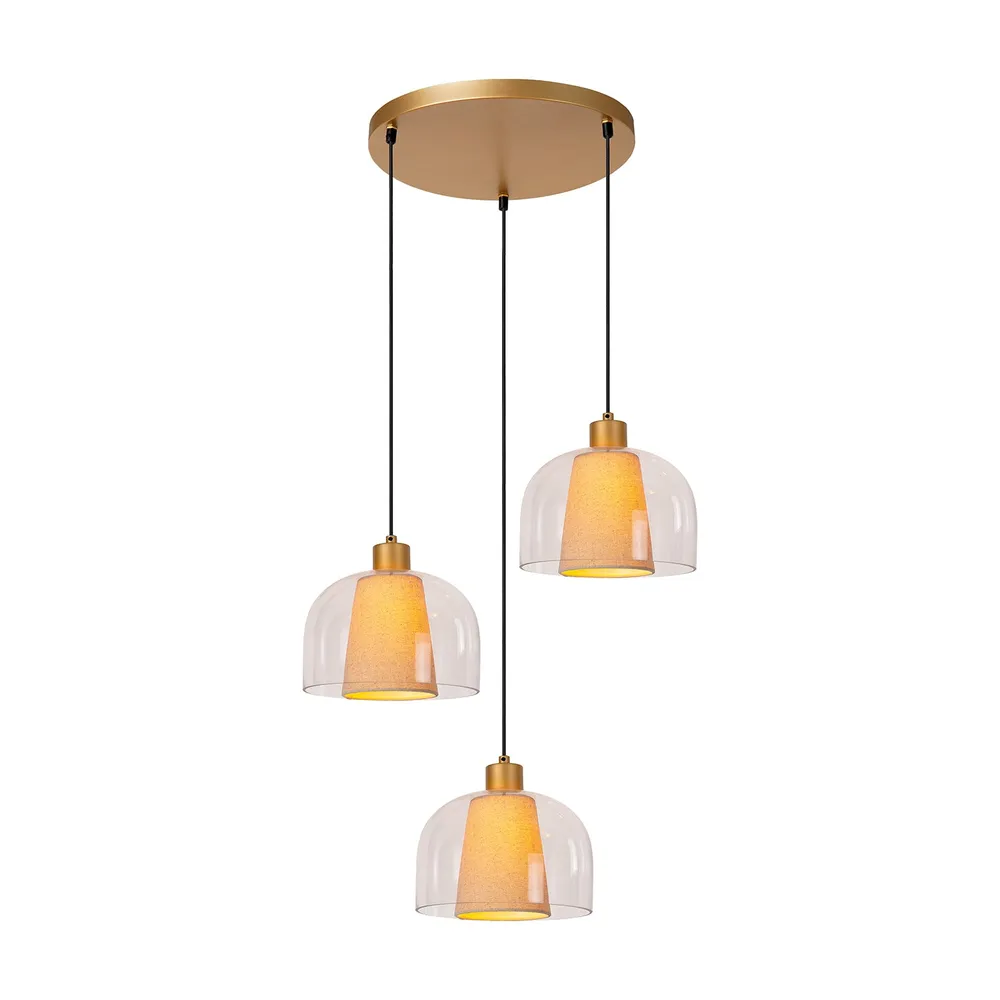Hanglamp Gunhild | 3 hangend | Transparant Lucide