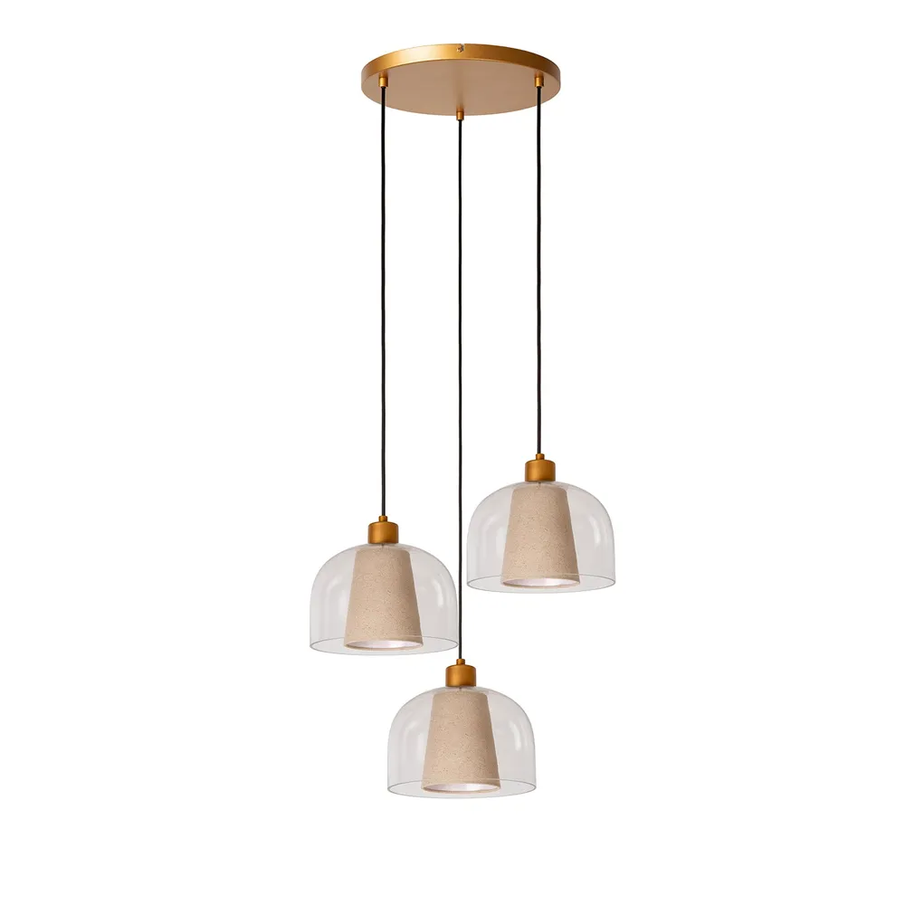 Hanglamp Gunhild | 3 hangend | Transparant Lucide