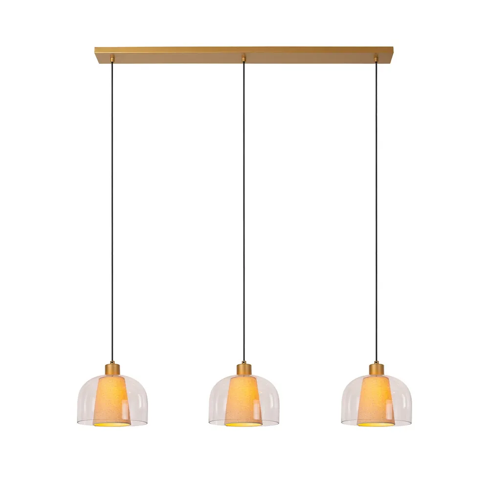 Hanglamp Gunhild | 3 op rij | Transparant Lucide