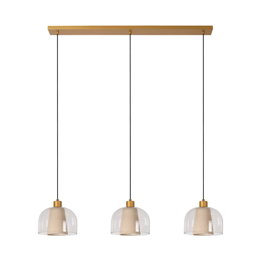 Hanglamp Gunhild | 3 op rij | Transparant Lucide