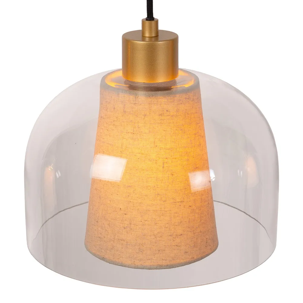 Hanglamp Gunhild | 3 op rij | Transparant Lucide