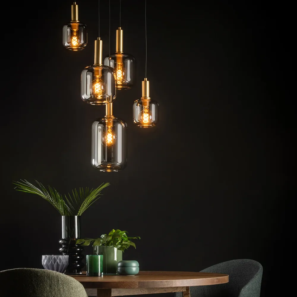Hanglamp Joanet | 5 Lampen | Fumé Lucide