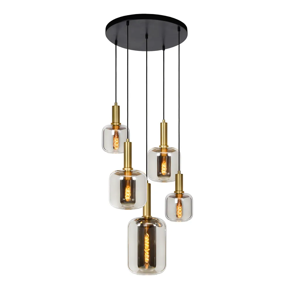 Hanglamp Joanet | 5 Lampen | Fumé Lucide