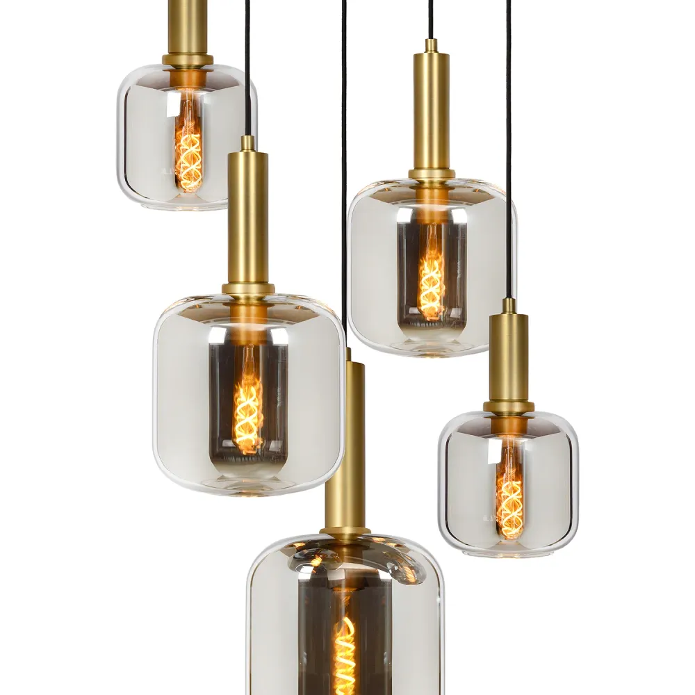 Hanglamp Joanet | 5 Lampen | Fumé Lucide