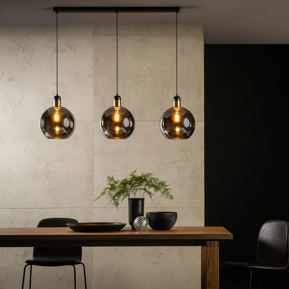 Hanglamp Julius | 3 Lampen | E27 | Fumé Lucide