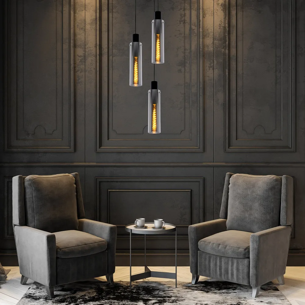Hanglamp Orlando | 3 Lampen | Fumé Lucide