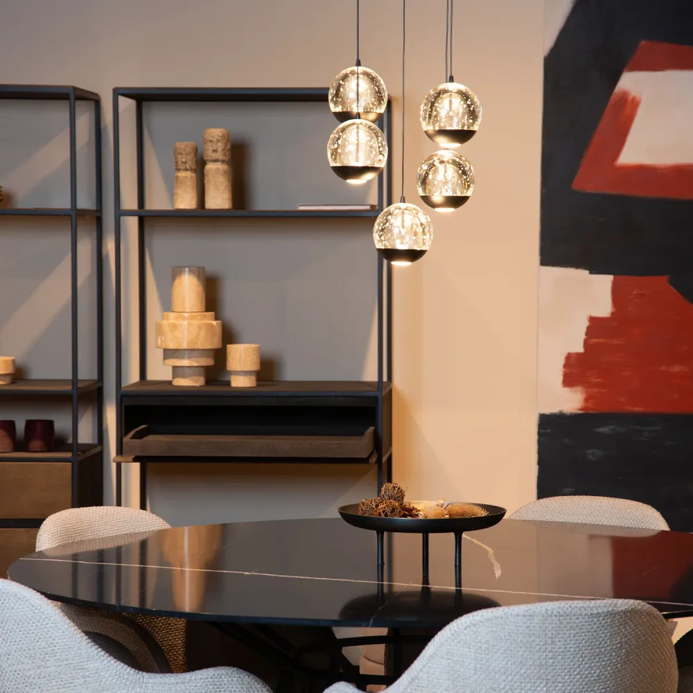 Hanglamp Sentubal | 5 hangend | Zwart Lucide