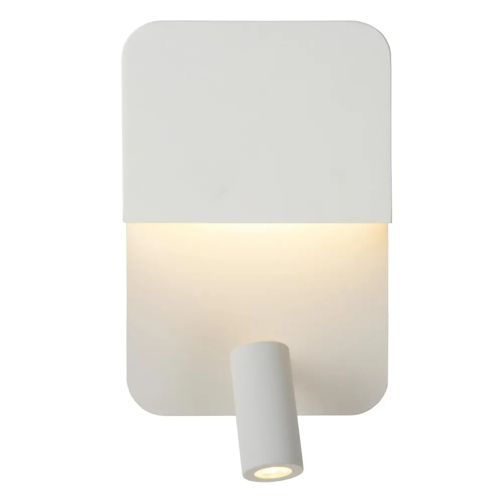 Lucide bedlamp BOXER - Geïntegreerde LED - Wit