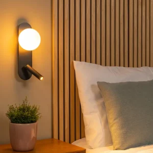 Lucide bedlamp KELLY - Geïntegreerde LED - Zwart
