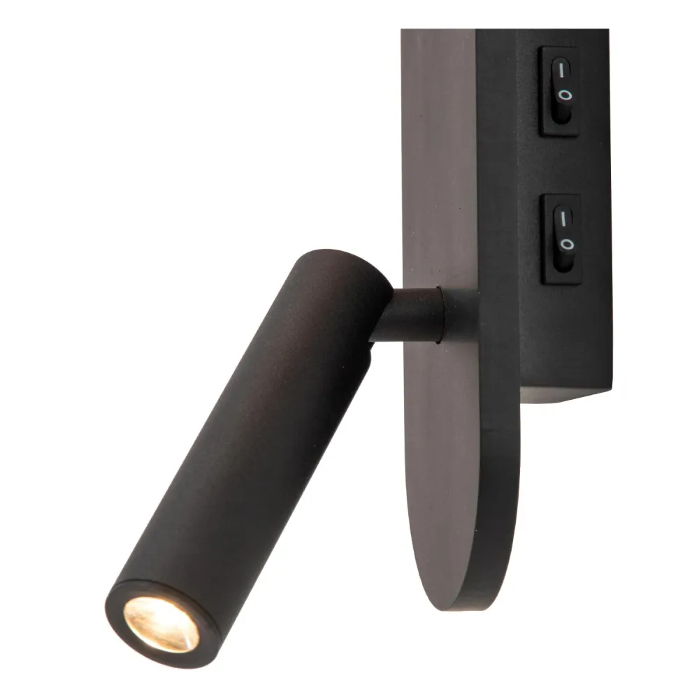 Lucide bedlamp KELLY - Geïntegreerde LED - Zwart