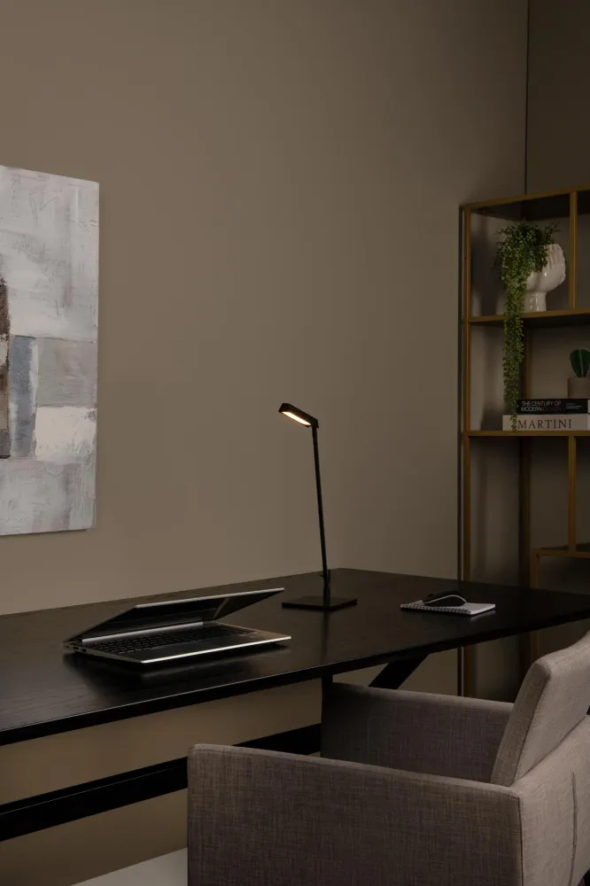 Lucide bureaulamp LAVALE - Geïntegreerde LED - Zwart