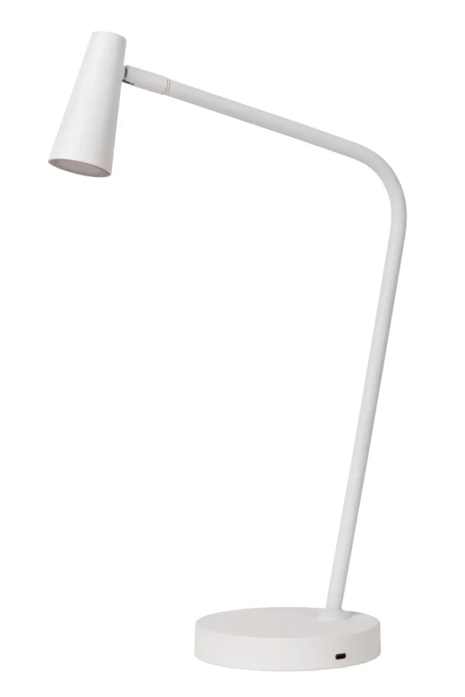 Lucide bureaulamp STIRLING - Geïntegreerde LED - Wit