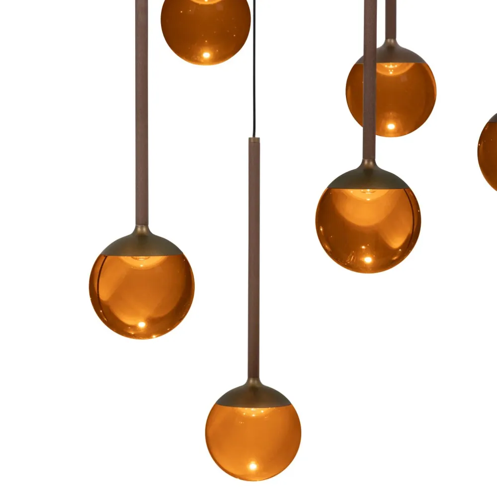Lucide hanglamp CALINA - Geïntegreerde LED - Koffie