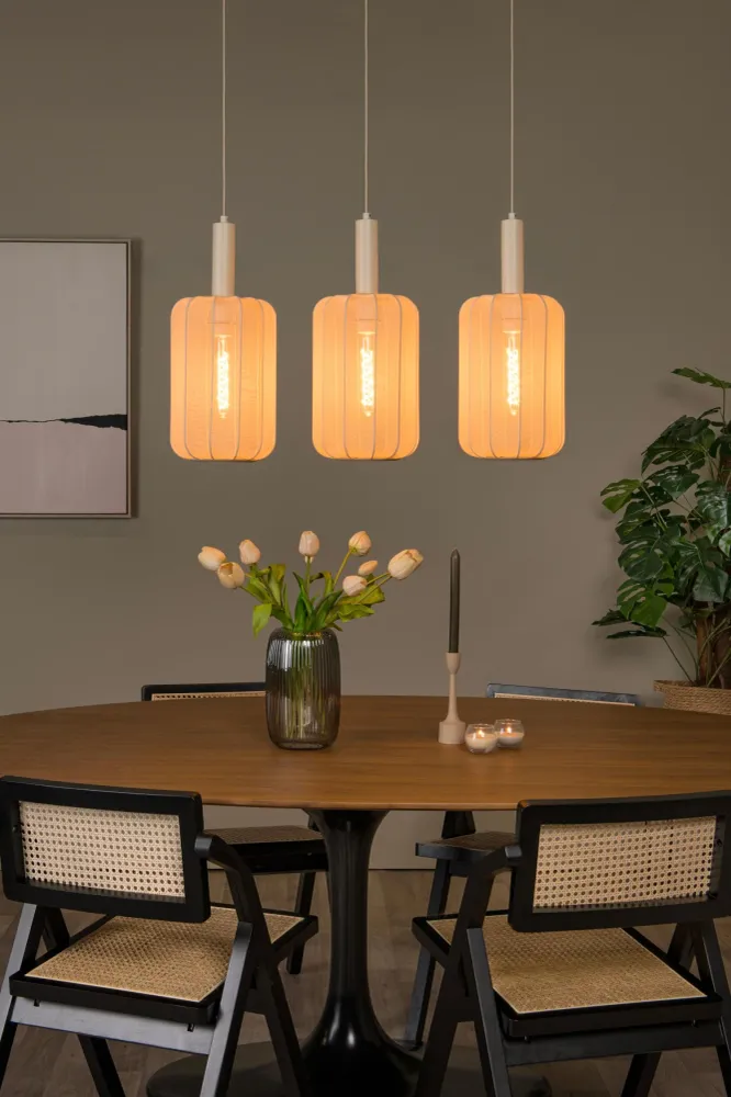 Lucide hanglamp CORINA - 3xE27 - Beige