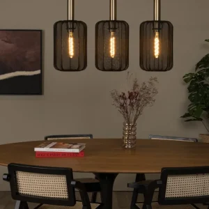 Lucide hanglamp CORINA - 3xE27 - Zwart