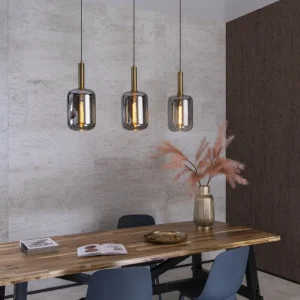 Lucide hanglamp JOANET - 3xE27 - Fumé