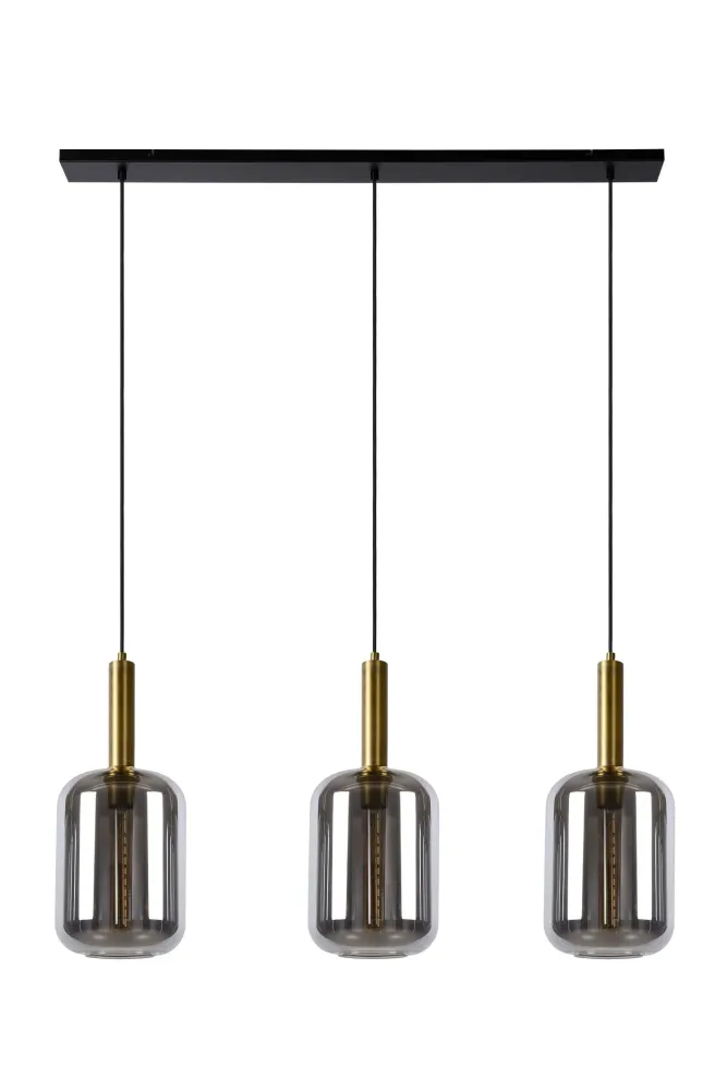 Lucide hanglamp JOANET - 3xE27 - Fumé