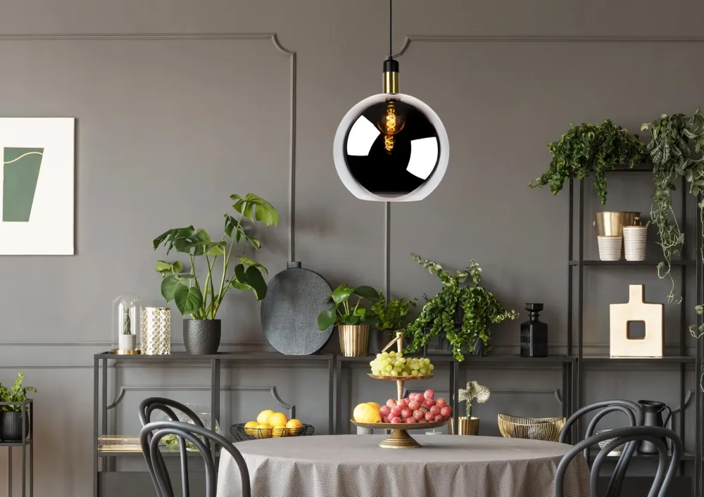 Lucide hanglamp JULIUS - 1xE27 - Fumé