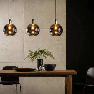 Lucide hanglamp JULIUS - 3xE27 - Fumé