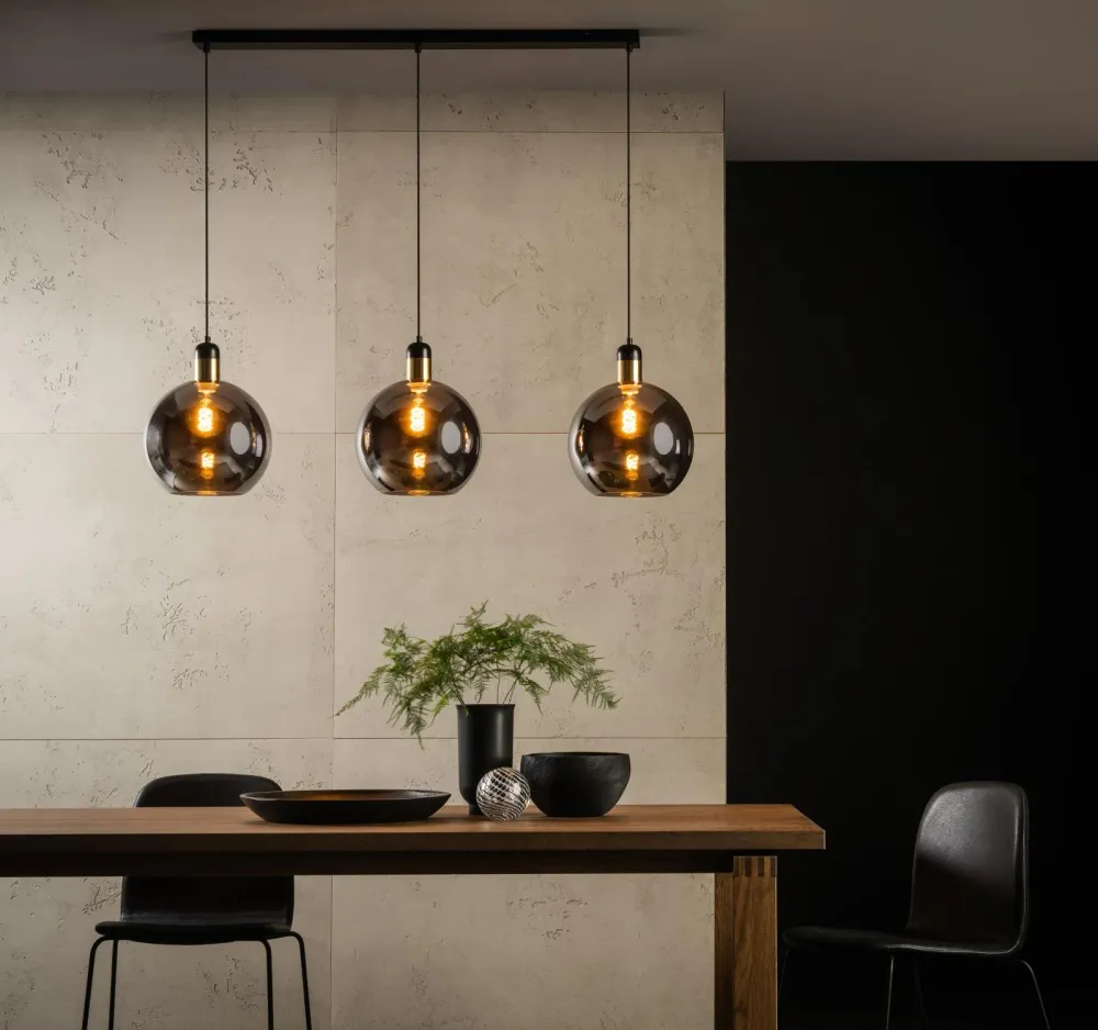 Lucide hanglamp JULIUS - 3xE27 - Fumé