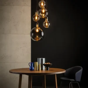 Lucide hanglamp JULIUS - 5xE27 - Fumé