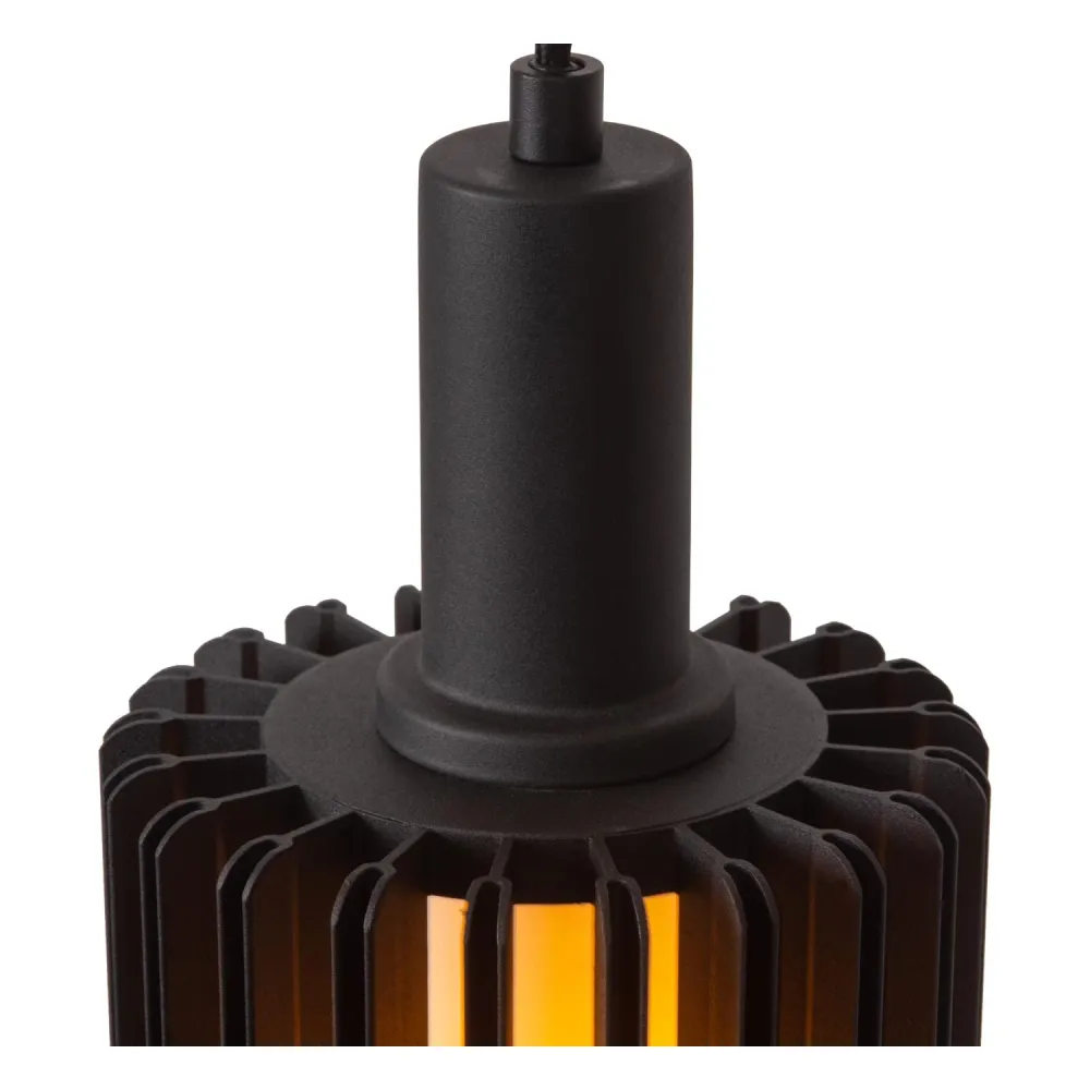 Lucide hanglamp LAMBRES - 3xE27 - Zwart