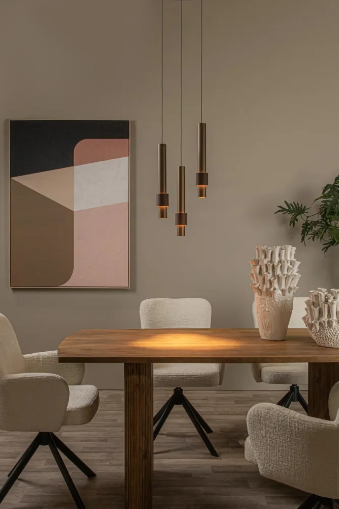 Lucide hanglamp MARGARY - Geïntegreerde LED - Koffie