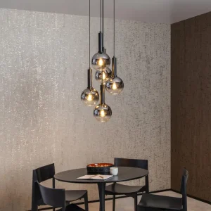 Lucide hanglamp MARIUS - 5xE27 - Zwart