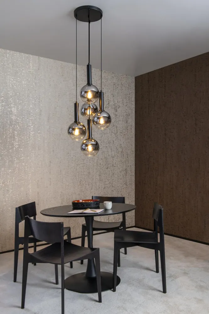 Lucide hanglamp MARIUS - 5xE27 - Zwart