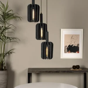 Lucide hanglamp RAFAL - 3xE27 - Grijs