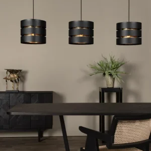Lucide hanglamp ROSAS - 3xE27 - Zwart