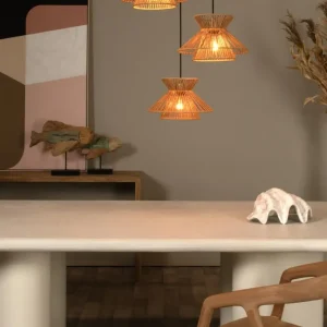 Lucide hanglamp TASMAN - 3xE27 - Naturel