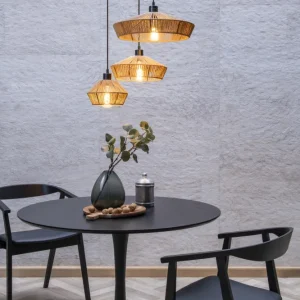 Lucide hanglamp YUNKAI - 3xE27 - Naturel