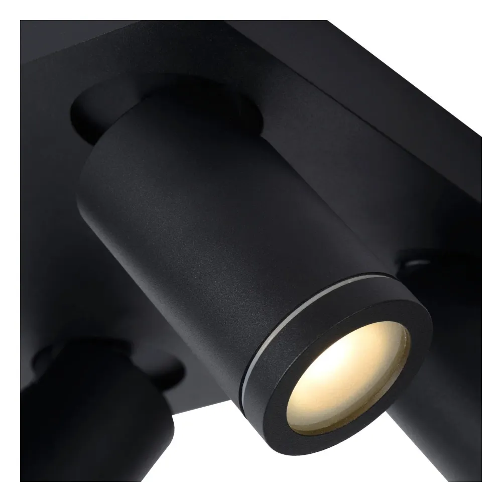Lucide plafondspot badkamer TAYLOR - 4xGU10 - Zwart