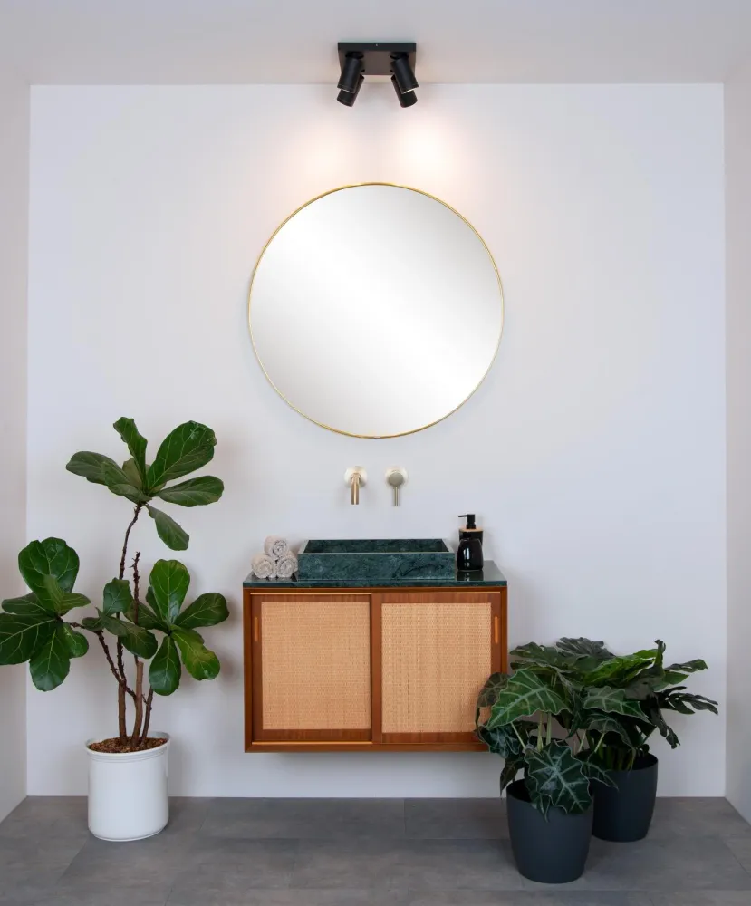 Lucide plafondspot badkamer TAYLOR - 4xGU10 - Zwart