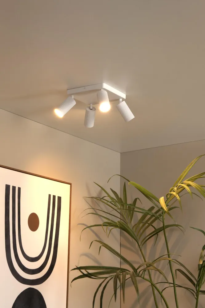 Lucide plafondspot CLUBS - 4xGU10 - Wit