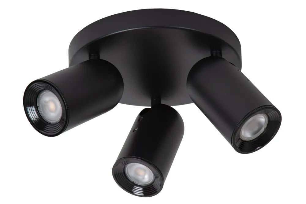 Lucide plafondspot PUNCH - 3xGU10 - Zwart