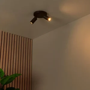 Lucide plafondspot RITMO - 2xGU10 (MR11) - Zwart