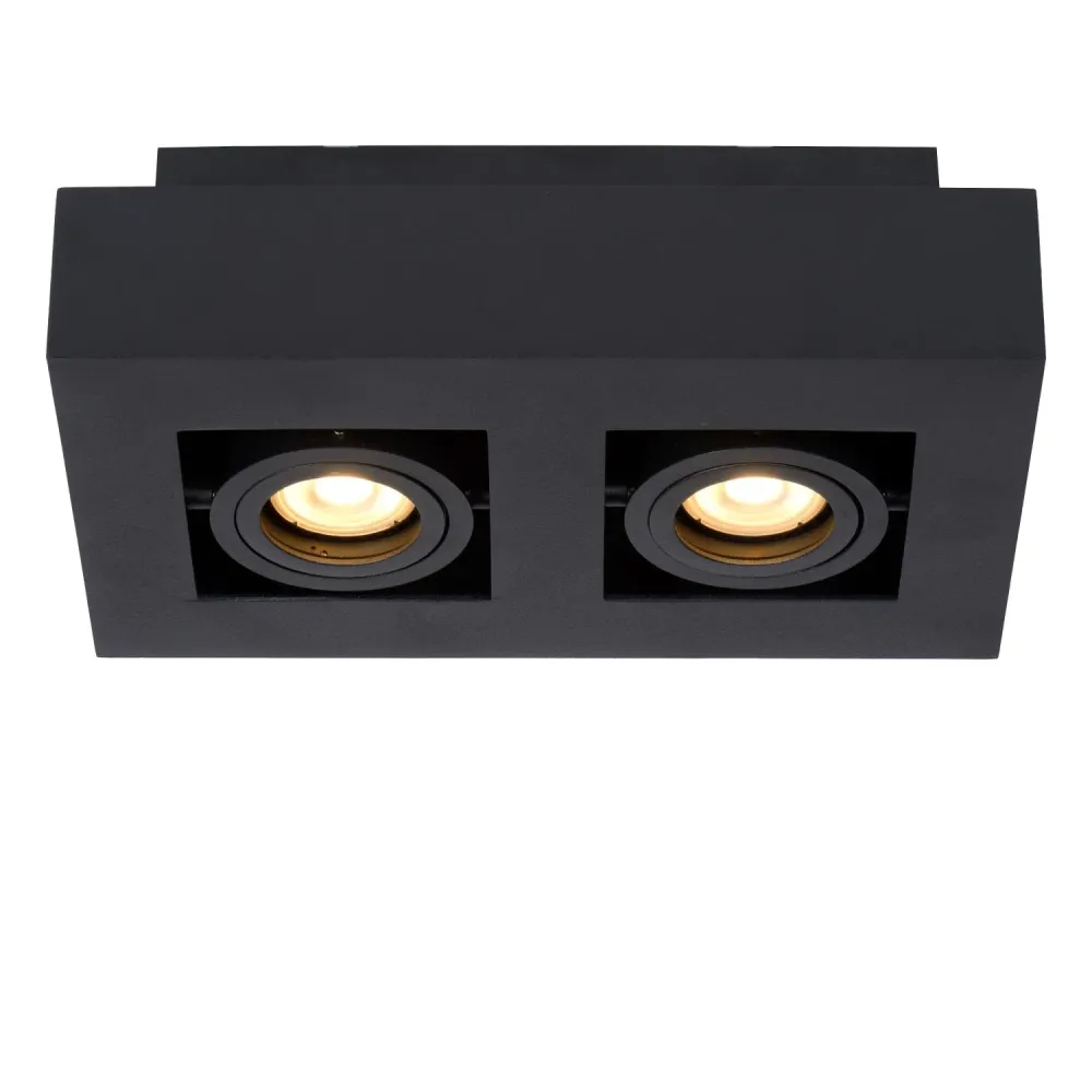 Lucide plafondspot XIRAX - 2xGU10 - Zwart
