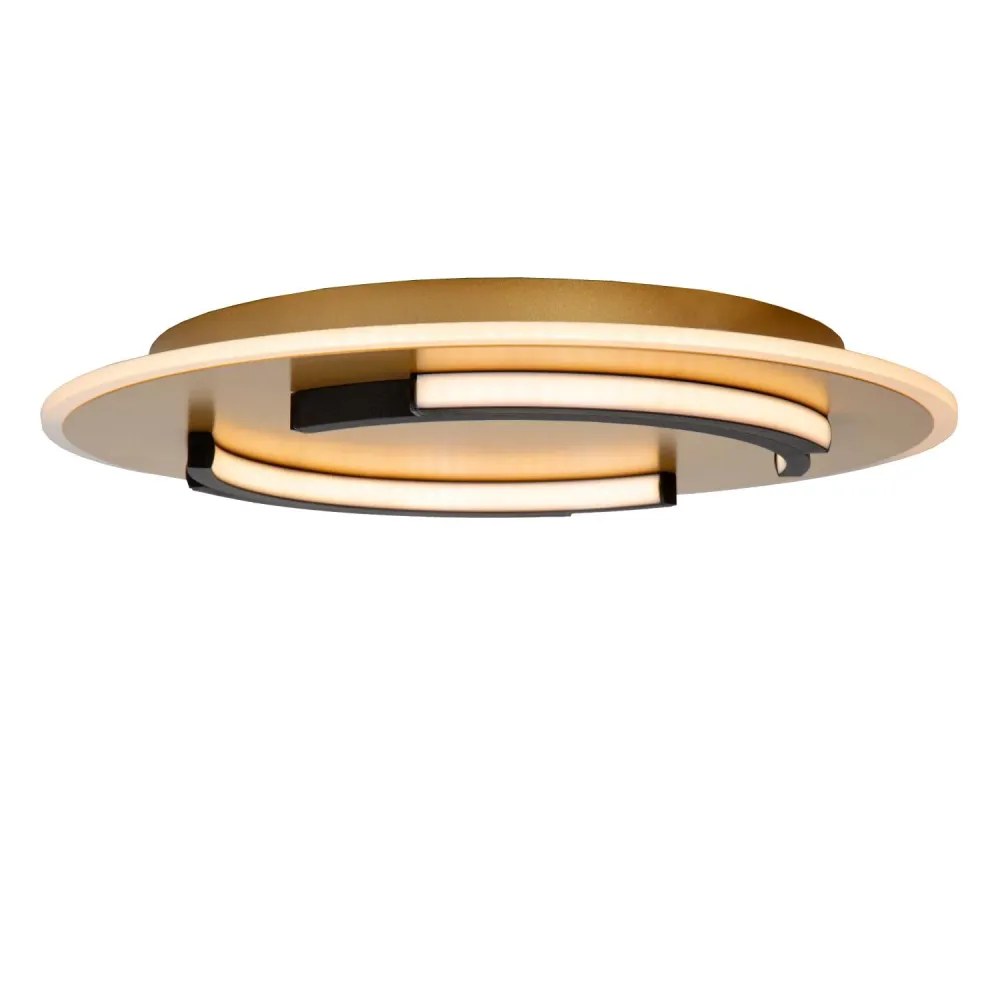 Lucide plafonnière ANDREAS - Geïntegreerde LED - Mat Goud / Messing
