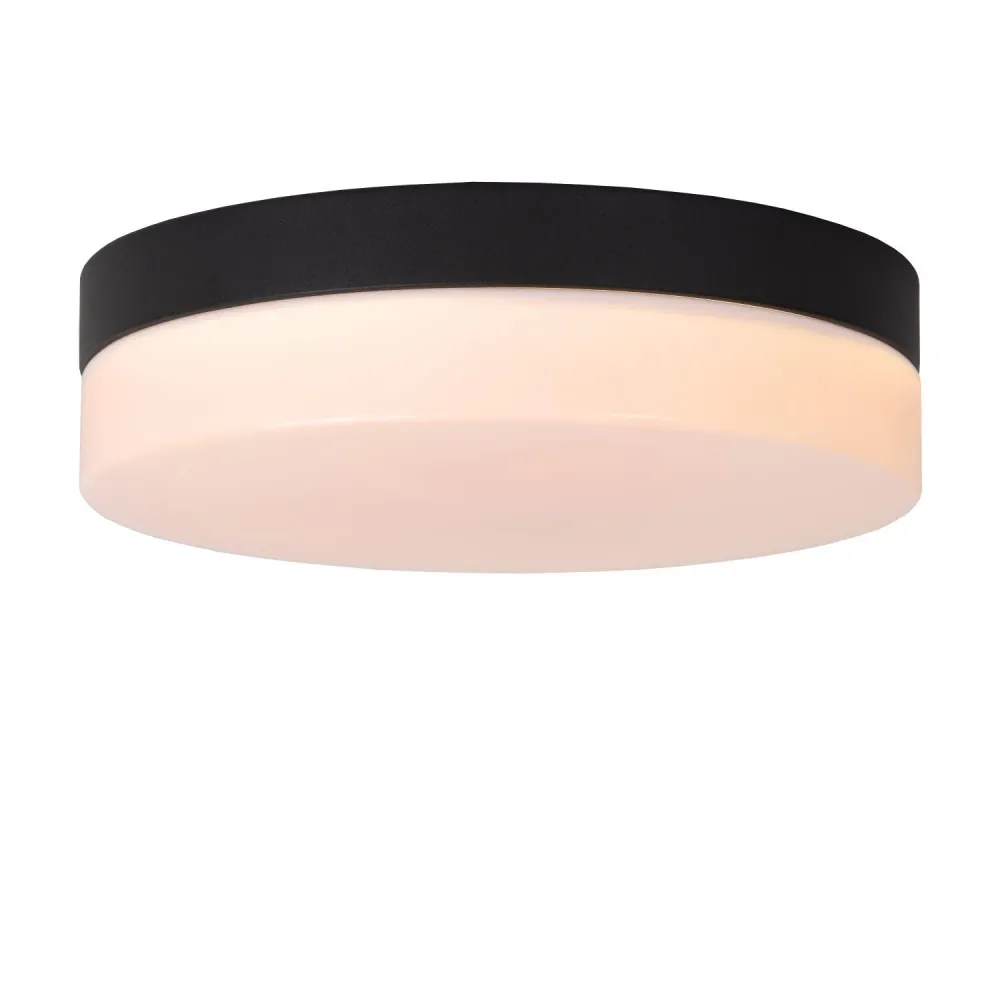 Lucide plafonnière badkamer BISKIT - 1xGeïntegreerde LED - Zwart