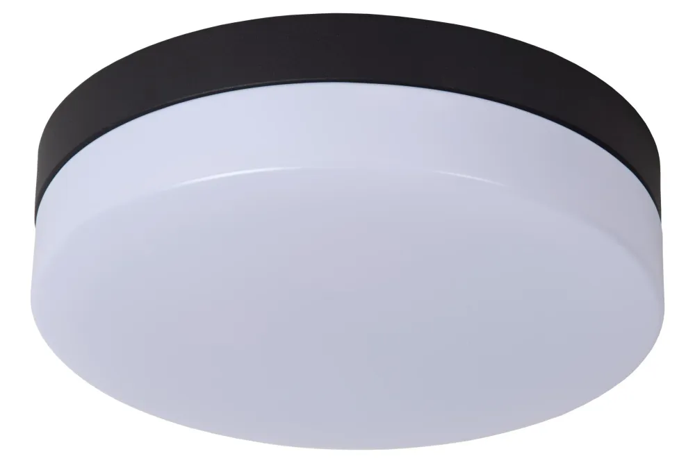 Lucide plafonnière badkamer BISKIT - 1xGeïntegreerde LED - Zwart