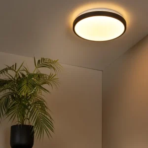 Lucide plafonnière badkamer DASHER - 1xGeïntegreerde LED - Zwart